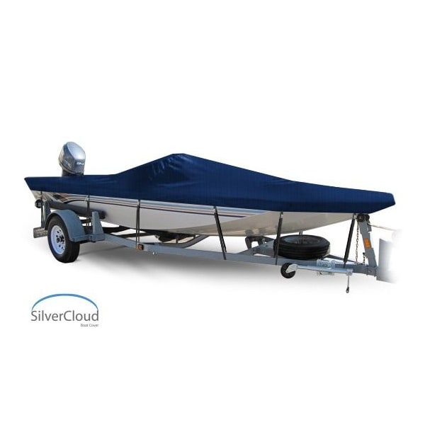 Eevelle Boat Cover JON BOAT Open, Outboard Fits 21ft 6in L up to 96in W Navy SCOJB2196B-NVY - main